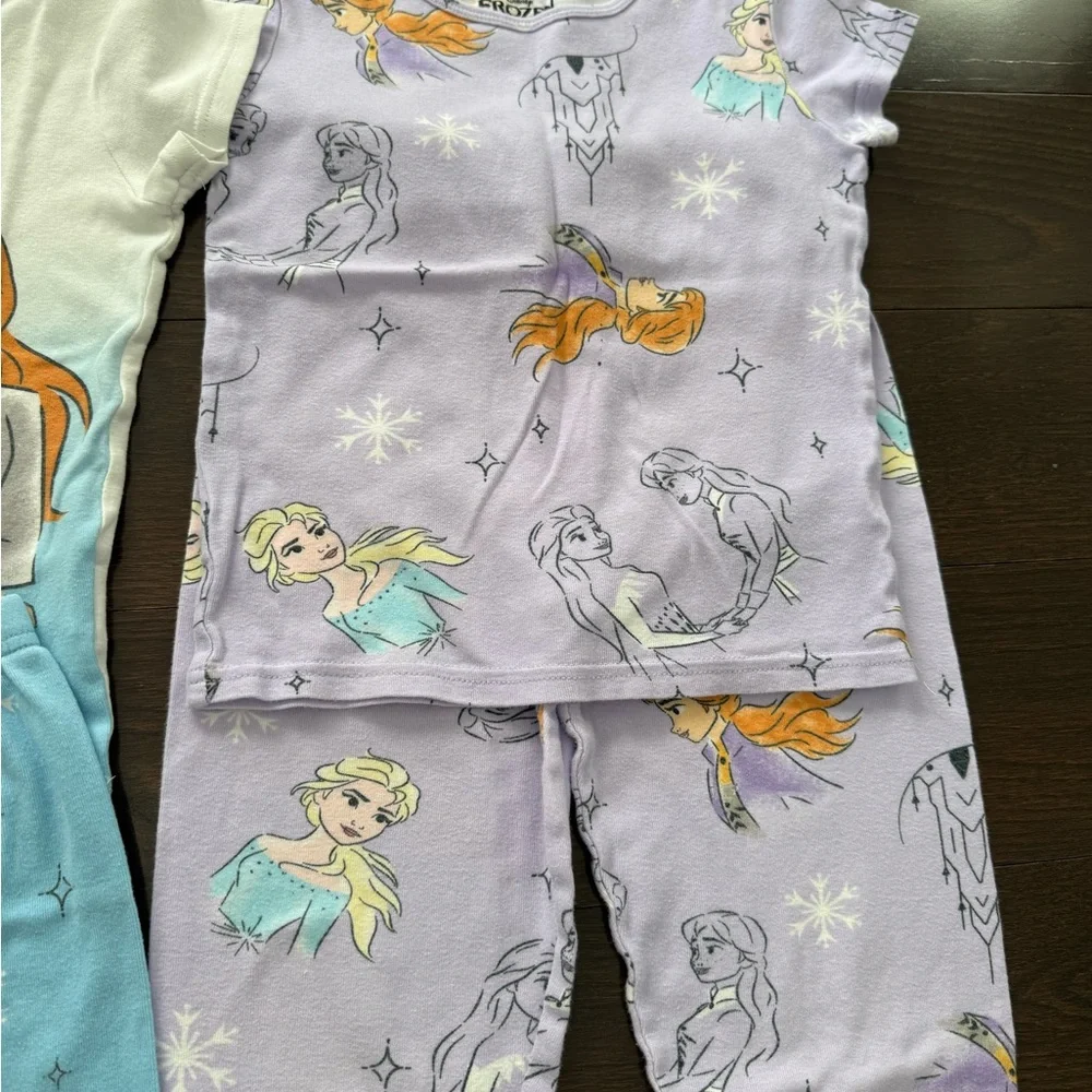 Girls Disney Frozen 2 Elsa And Anna 4 Pc Pajama Set Size 8